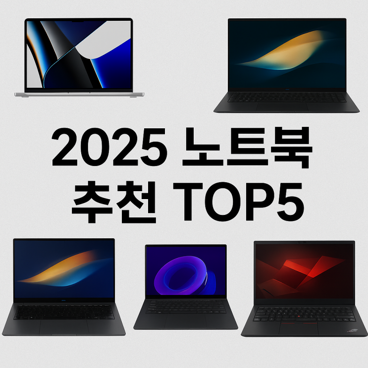  2025 노트북 추천 TOP5  가격·장단점·추천 사용자까지 한눈에 정리!