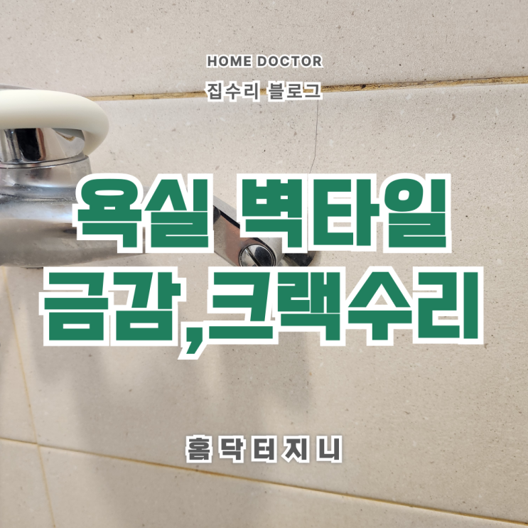  욕실 무광 벽타일 크랙수리 현장