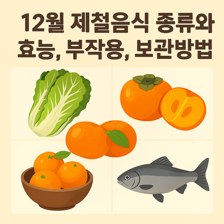   12월 제철음식 종류와 효능, 부작용, 보관방법 총정리