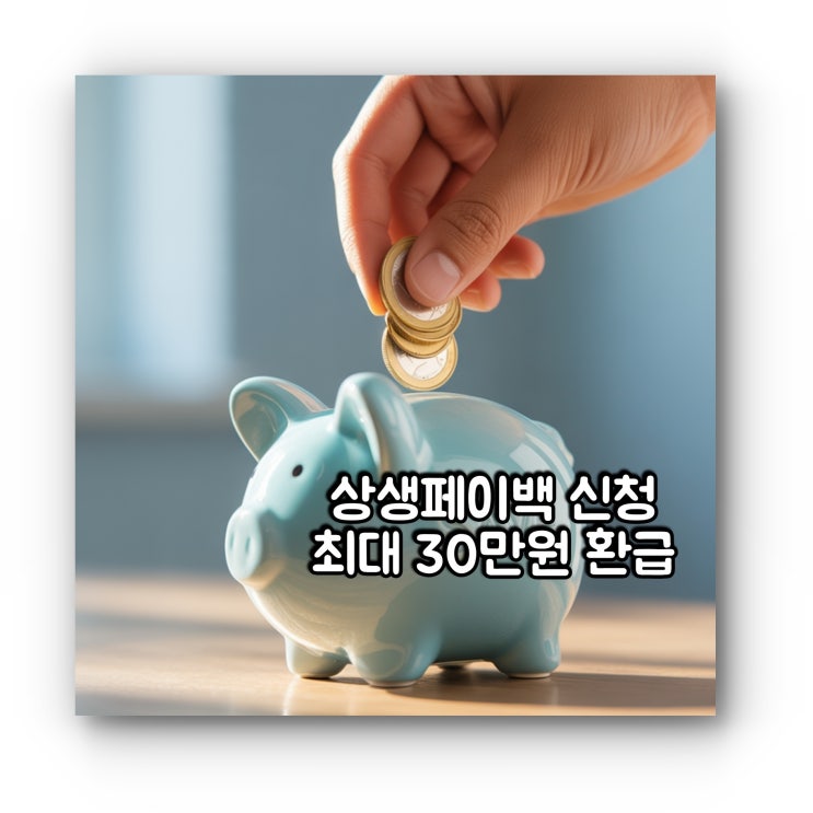 <b>상생페이백</b> 9월 신청, <b>환급</b> 조건 정리(최대 30만원)