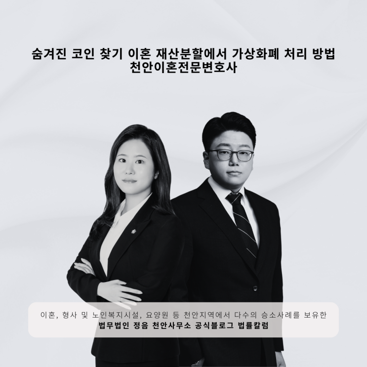  숨겨진 코인 찾기 이혼 재산분할에서 가상화폐 처리 방법 천안이혼전문변호사