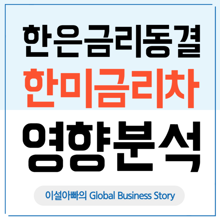  한국은행 금리 동결: 미국과의 금리 차이가 글로벌 비즈니스에 미치는 영향 분석
