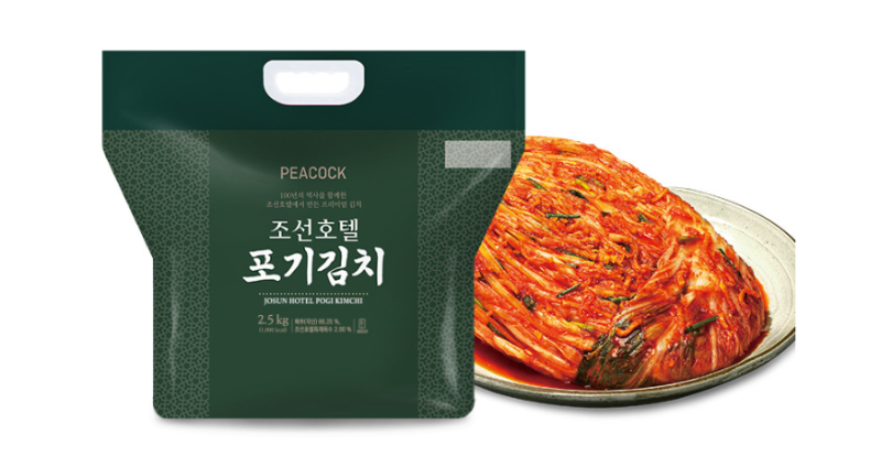 [네이버 단독] 피코크 조선호텔 김치 포기김치 5KG (2.5kg X 2개)