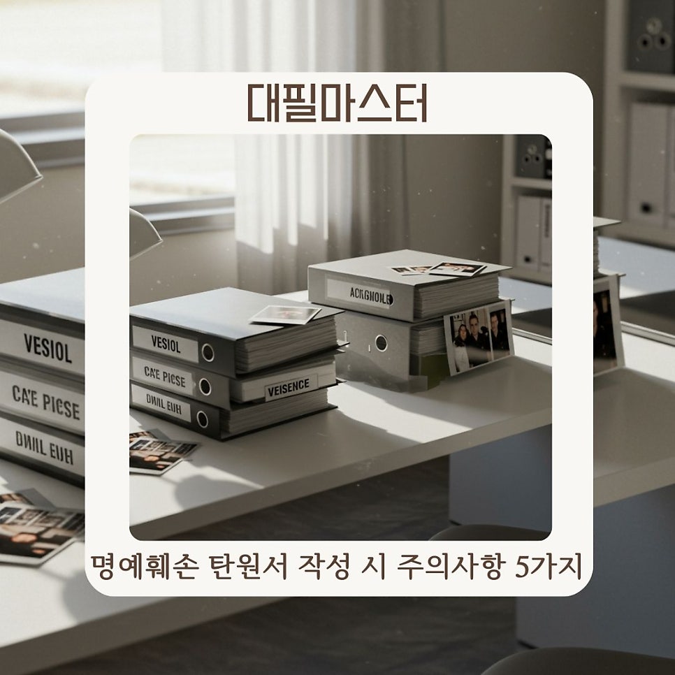 효과적인 명예훼손 탄원서 작성 시 주의사항 5가지