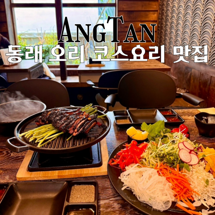  동래맛집 앙탄 동래온천천점 : 14종 이상 야채와 오리고기를 월남쌈과 함께 즐기는 한식 코스요리 맛집 [부산 동래]