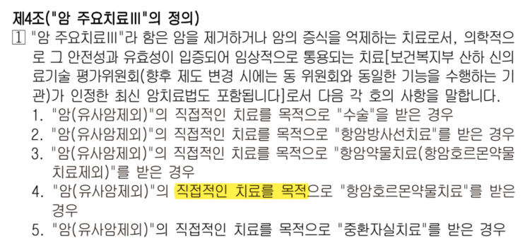  호르몬항암제 '직접적인 치료 불인정' 최신 판결과 암주요치료비보험 호르몬항암제 보장 한계
