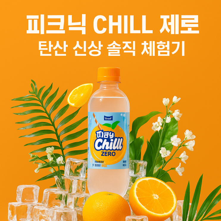  진짜 과즙이라 상큼 피크닉 칠 제로음료 먹어본 후기