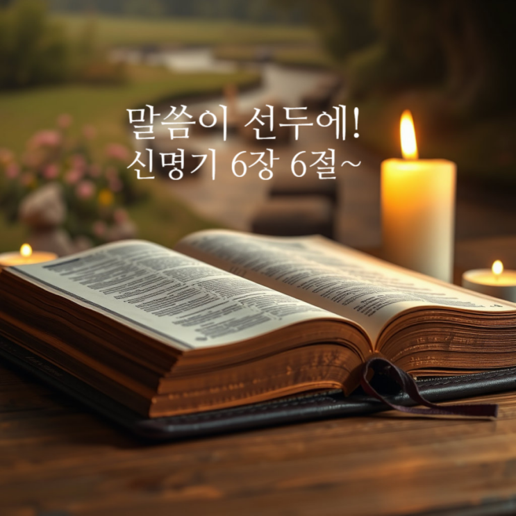  말씀을 삶의 선두에 세우라 신명기 6장 6절~13절