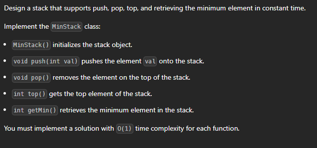  JAVA_LeetCode 155_Min Stack