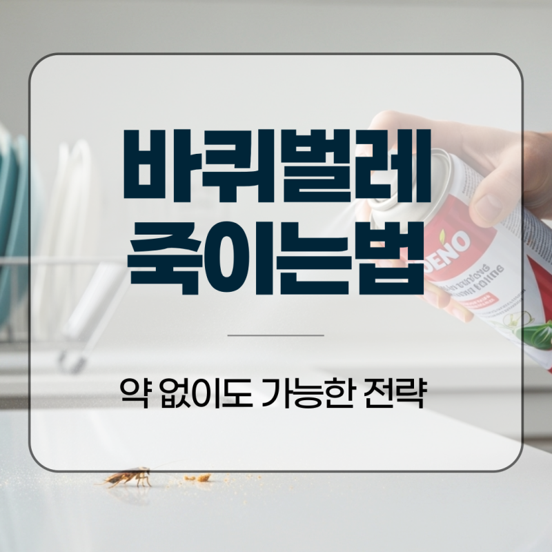 바퀴벌레죽이는법, 약 없이도 가능한 전략