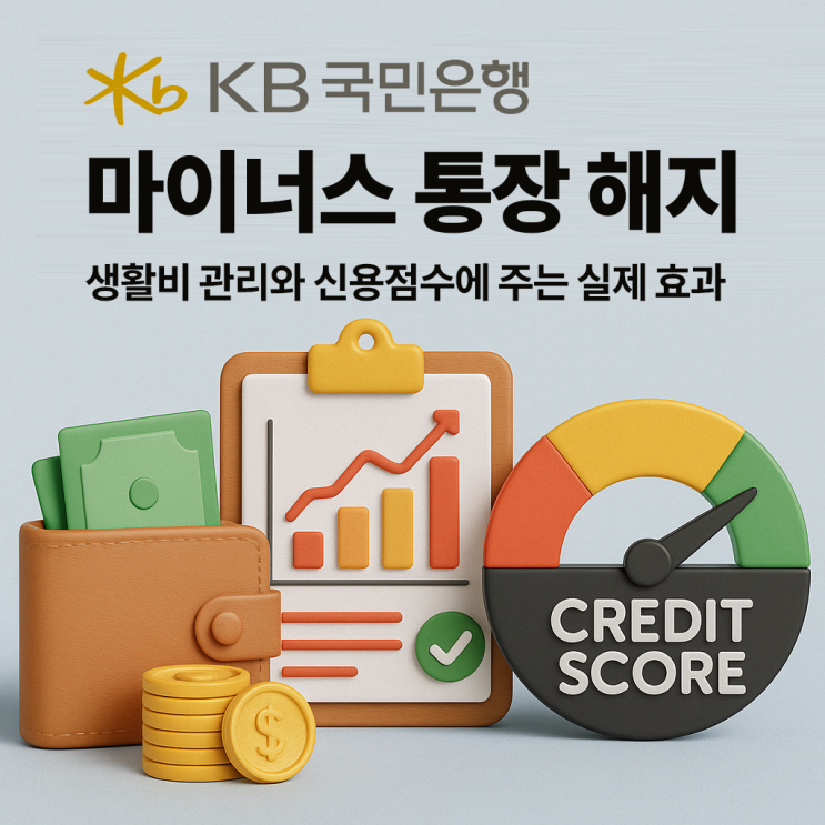  KB국민은행 마이너스통장 개설 후 해지 후기, 금리·이자·한도·생활비·신용점수 변화