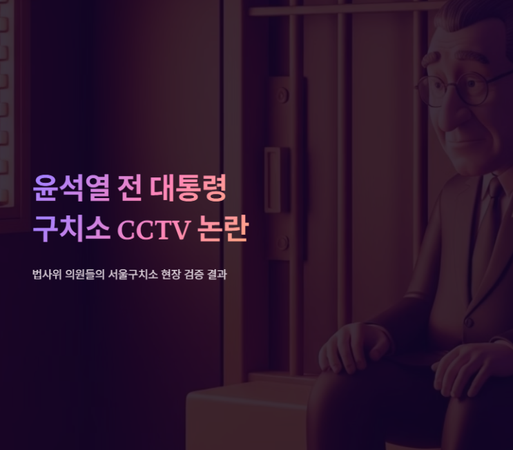 <b>속옷</b>차림에 성경책… '<b>구치소</b> 제왕' <b>윤석열</b> CCTV 본 의원들... 