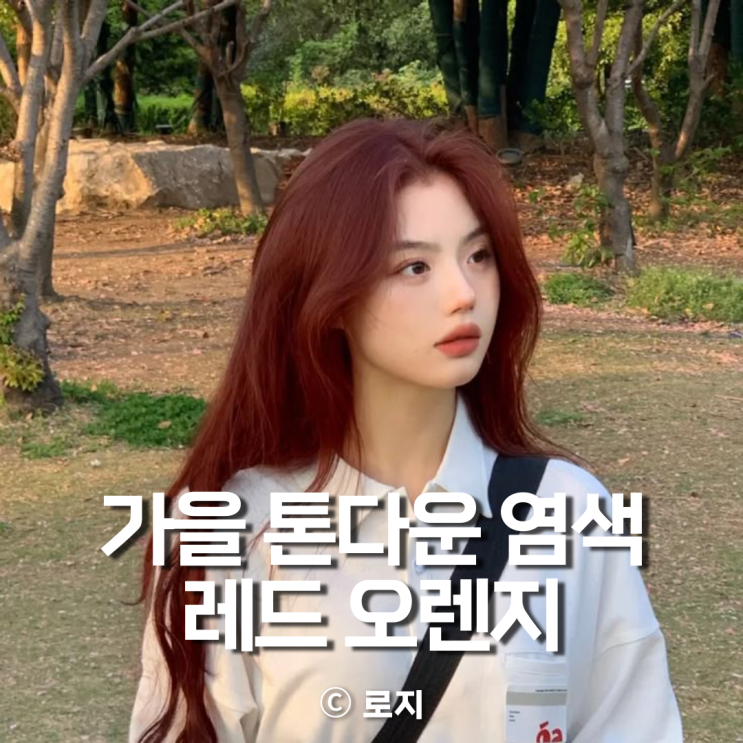 가을 톤다운 염색, 레드 오렌지 브라운으로 화사하게