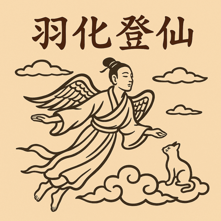   우화등선(羽化登仙) — 날개를 달고 신선이 되다