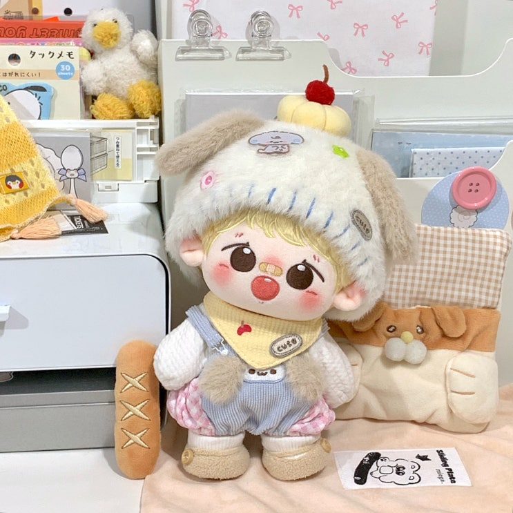  20cm 귀여운 크림 강아지 세트 인형옷 아이돌인형옷