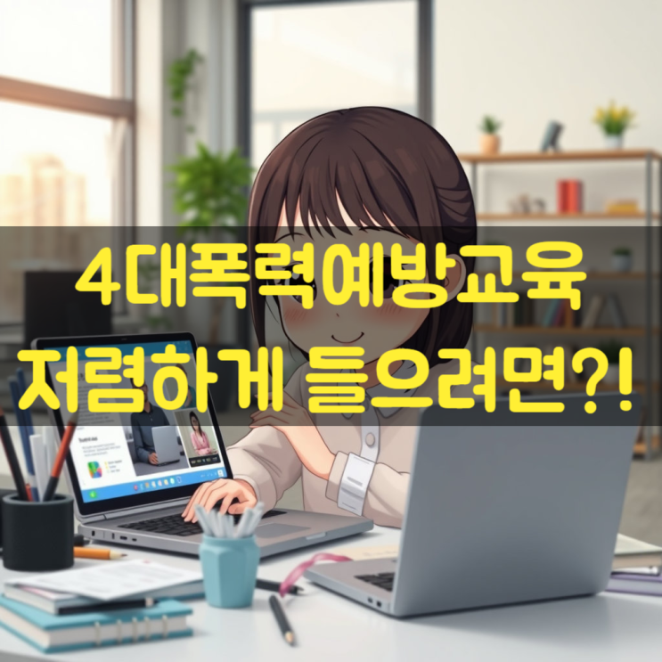  4대폭력예방교육 매년 의무로 들어야 됩니다 저렴하게 들으려면?