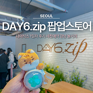 데이식스 팝업스토어 DAY6.zip 1일차 후기 사전예약 강남 놀거리