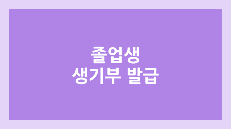 졸업생 생기부, 재수생 고등학교 생활기록부 발급, 조회 방법 | 2026 수시 원서접수, 정부24