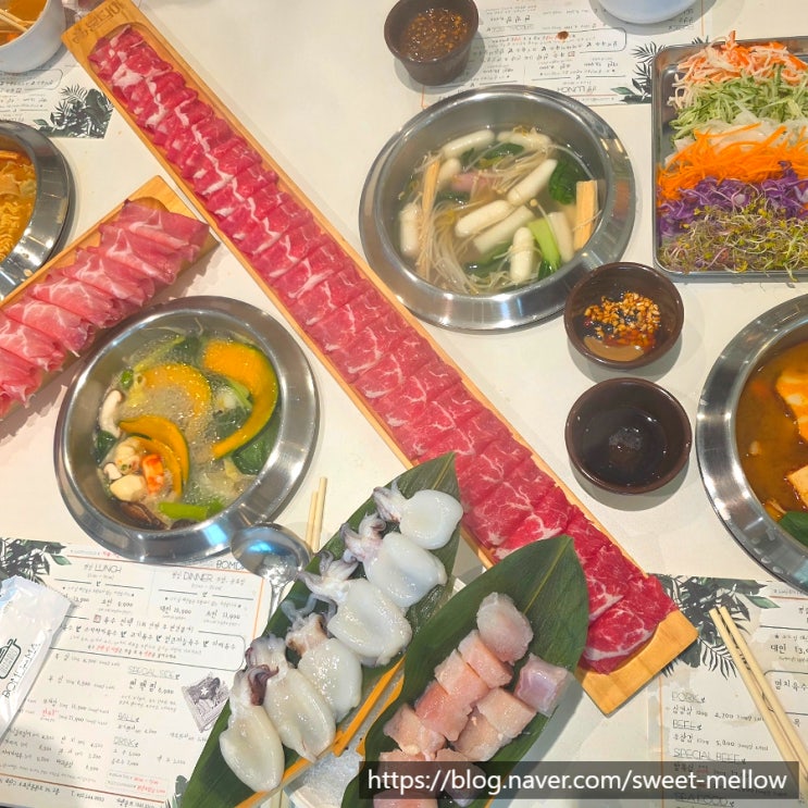  계양구 샤브샤브 맛집 봄담아 주말 런치 후기