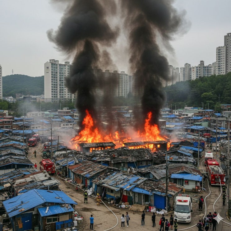 2025년 강남 <b>구룡마을 화재</b> 원인 및 대응 현황