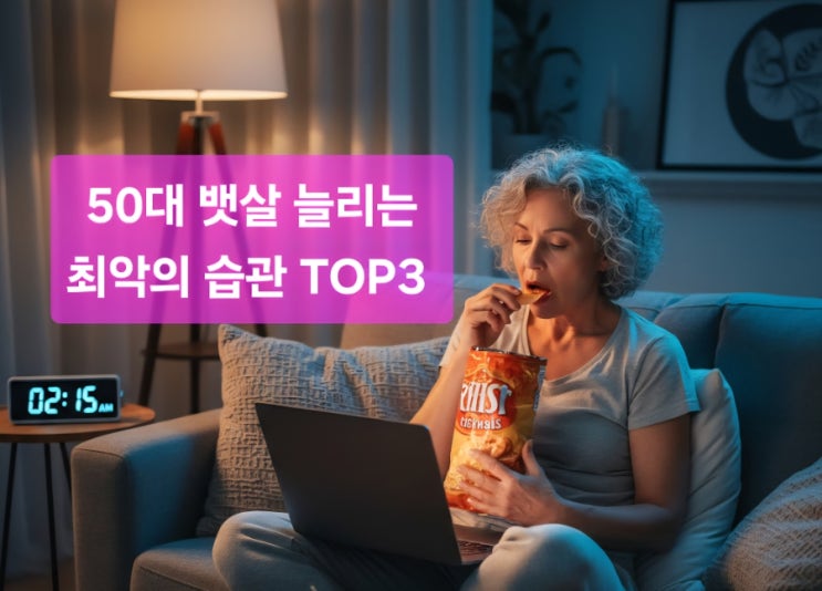  절대하지마세요!  50대 뱃살만 늘리는 최악의 습관 3가지