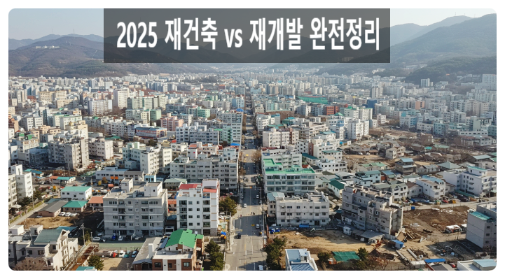  “2025 재건축 vs 재개발 완전정리｜정비사업 종류와 차이 한눈에 보기”