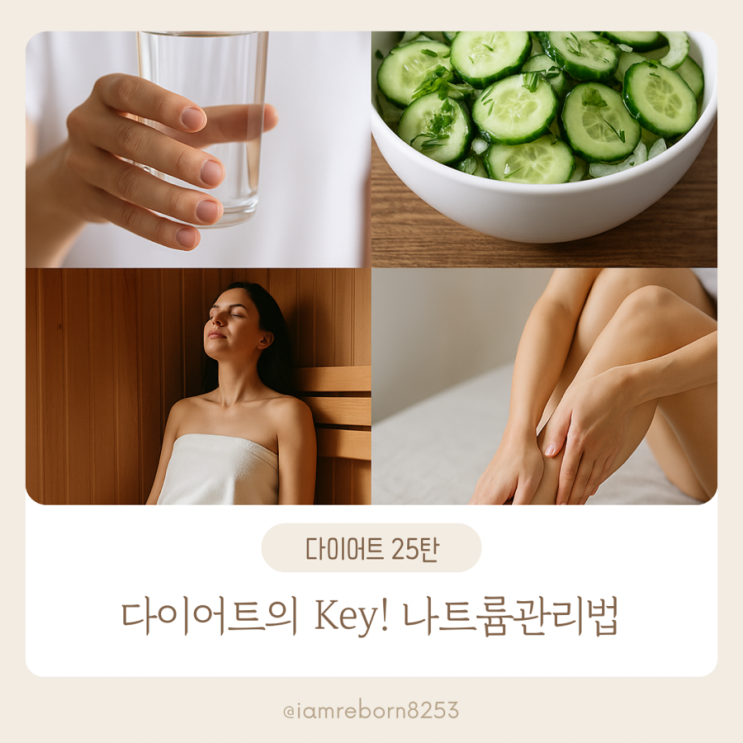  [다이어트 25탄] 나트륨 배출과 붓기 제거 루틴, 일상 속 실천법