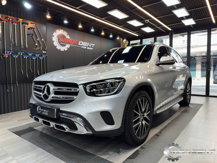  남동구 벤츠수리 – 벤츠 GLC300 리어범퍼 오버홀 도색 하루만에 복원!