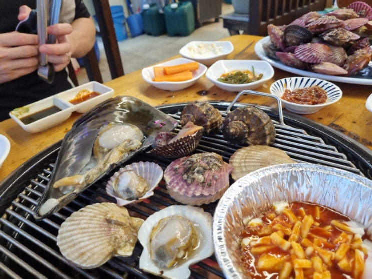  을왕리 조개맛집 <목포회조개구이> 커플A세트 (회+조개구이+칼국수)