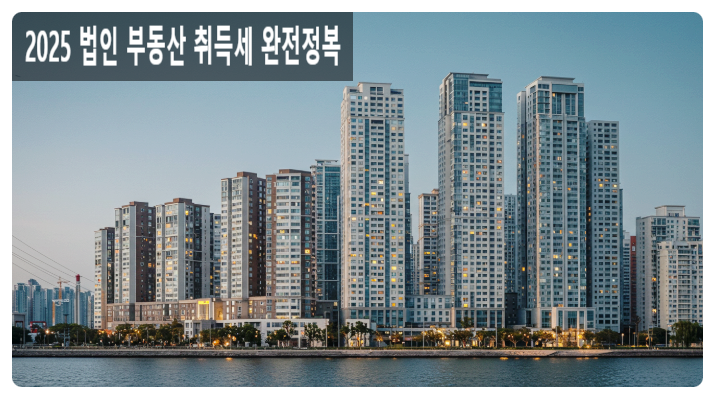  “2025 법인 부동산 취득세 완전정복｜12% 중과세와 합법적 절세 전략 총정리”
