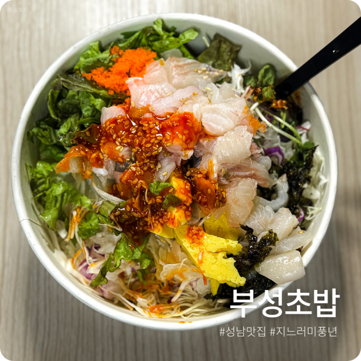  [야탑/성남] 부성초밥ㅣ양 많고 신선한 활어회덮밥 새우튀김 배달 맛집 후기