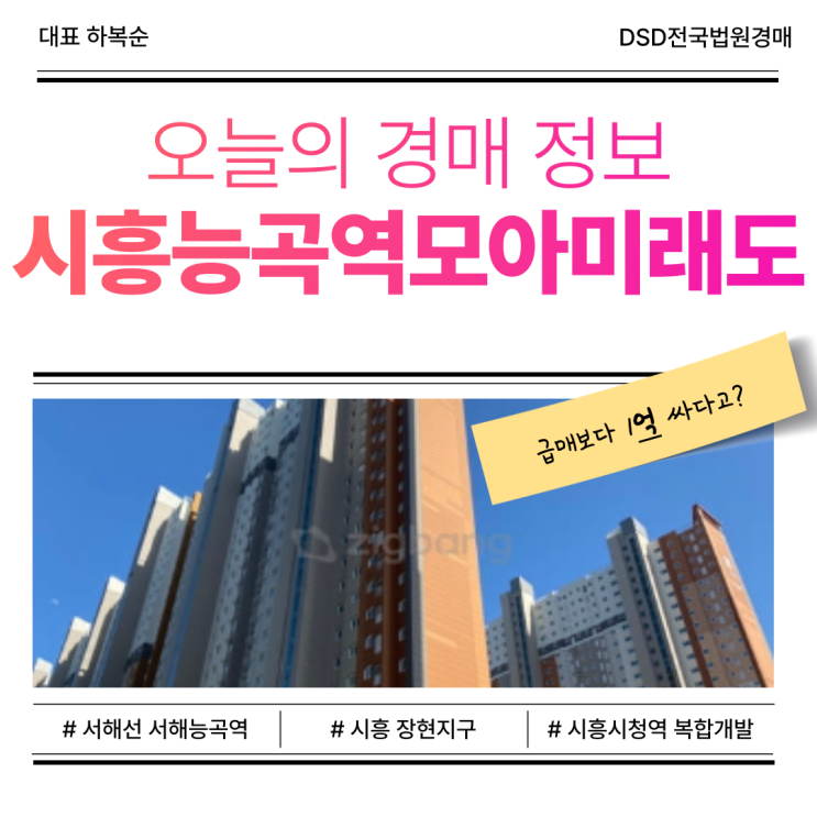  시흥능곡역모아미래도 아파트, 장현지구 경매 매물