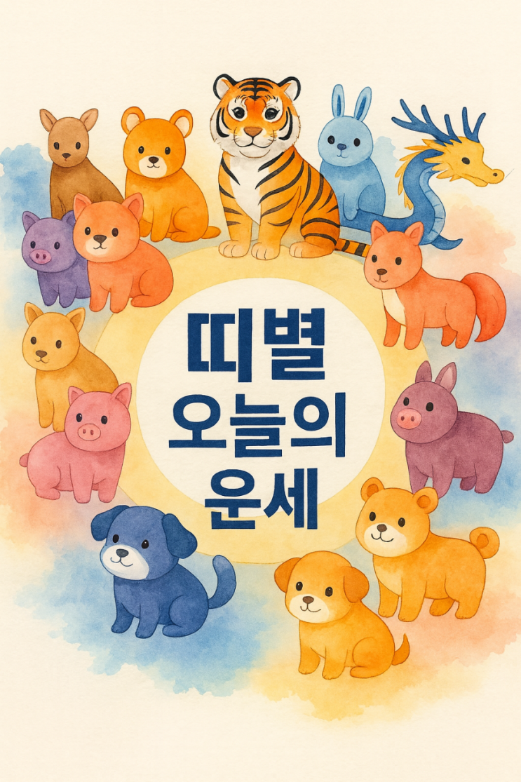  2025년 9월 3일(수)  띠별 오늘의 운세