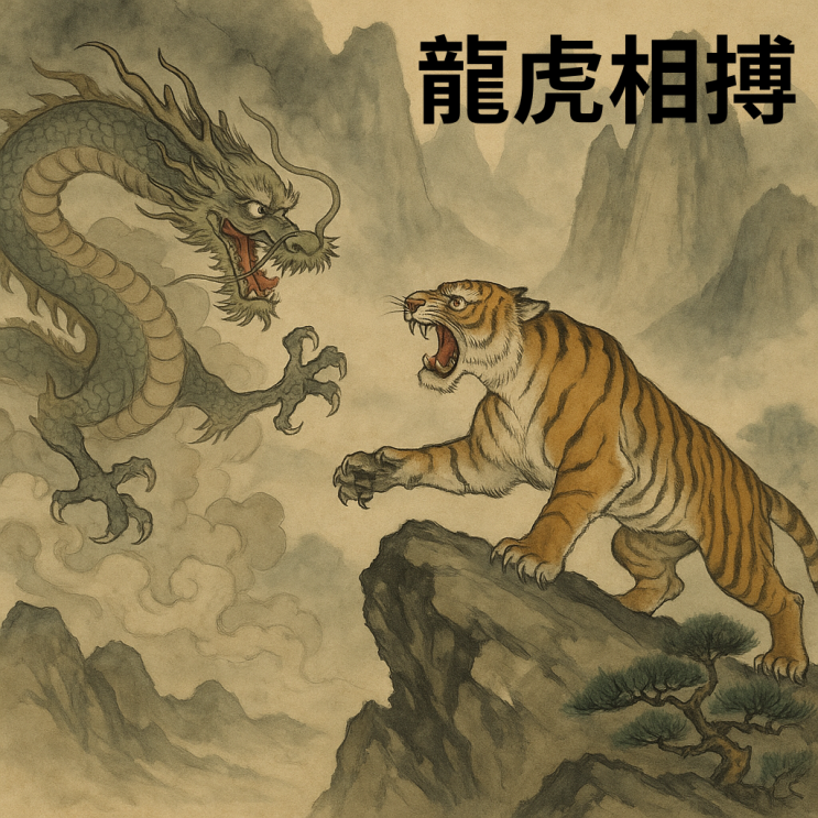   용호상박(龍虎相搏) — 용과 호랑이가 맞붙다
