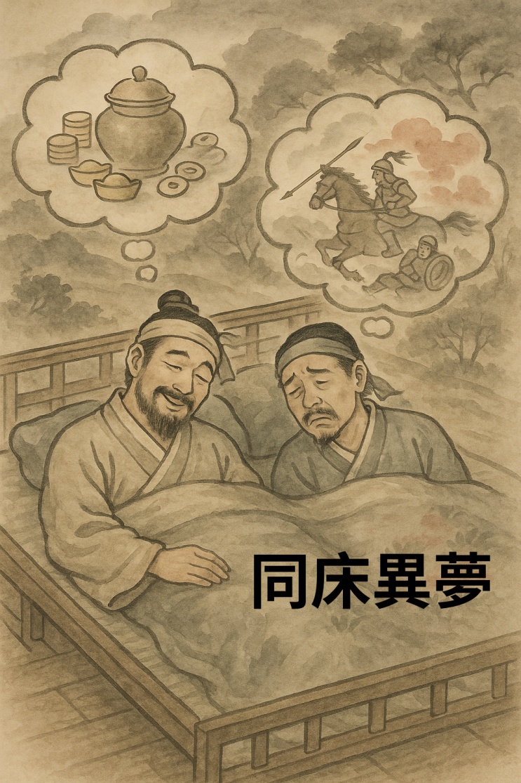   동상이몽(同床異夢) — 같은 자리에 누워도 서로 다른 꿈을 꾸다