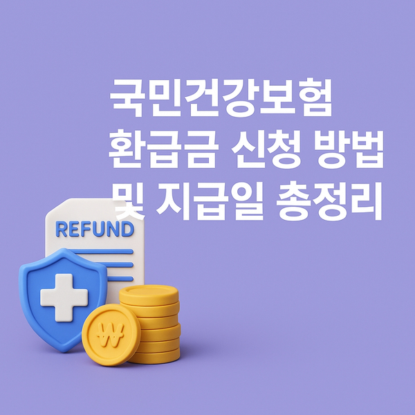  국민건강보험 환급금 신청 방법 및 지급일 총정리