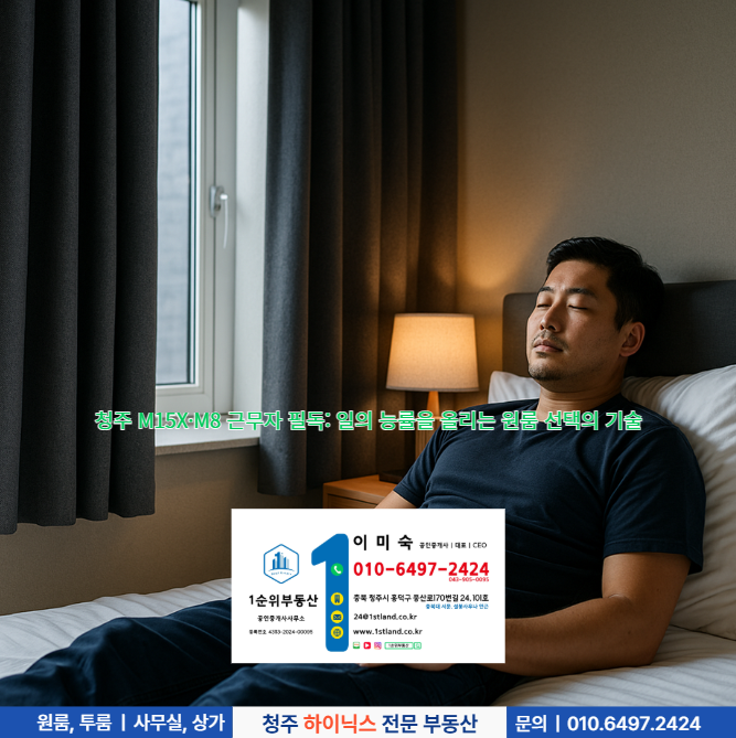  청주 M15X·M8 근무자 필독: 일의 능률을 올리는 원룸 선택의 기술