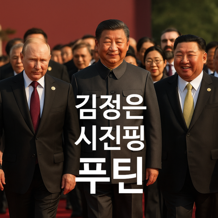 <b>김정은</b>·<b>시진핑</b>·푸틴, 66년 만에 망루 함께…중국 전승절... 