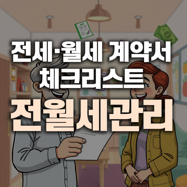  전세·월세 계약서 작성 시 꼭 확인할 10가지 – 초보자도 쉽게 이해하는 체크리스트