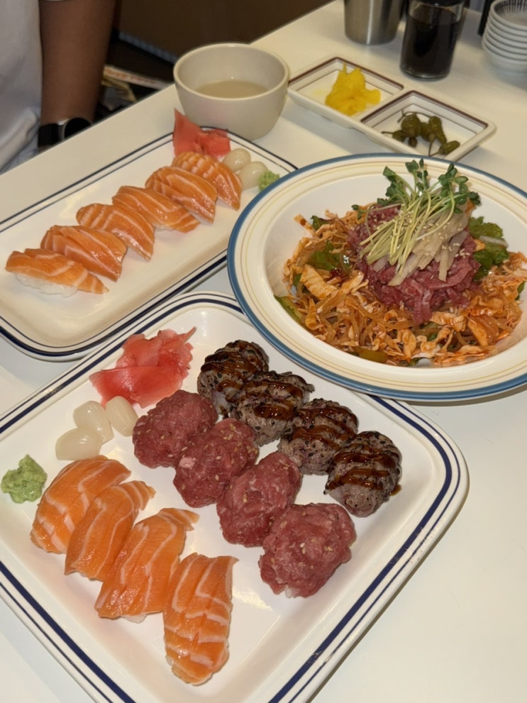  광주 첨단병원맛집 육회바른연어 모듬초밥, 육회 연어 맛 솔직후기