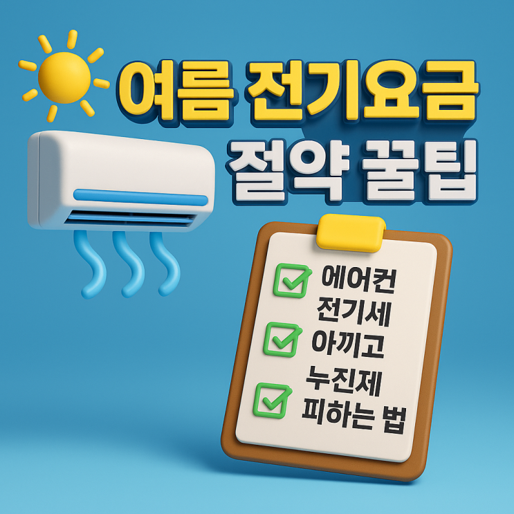  에어컨 전기세 줄이는 법! 여름 전기요금 절약 & 누진제 피하는 핵심 꿀팁