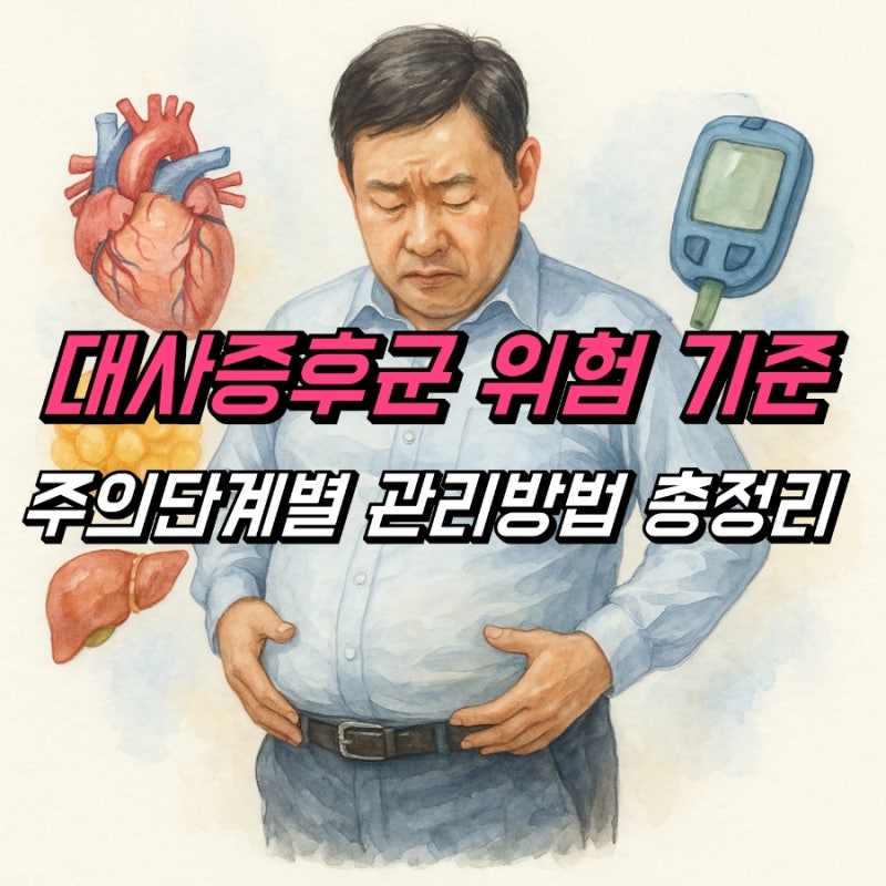 대사증후군 주의단계 위험 기준, 관리 안내문