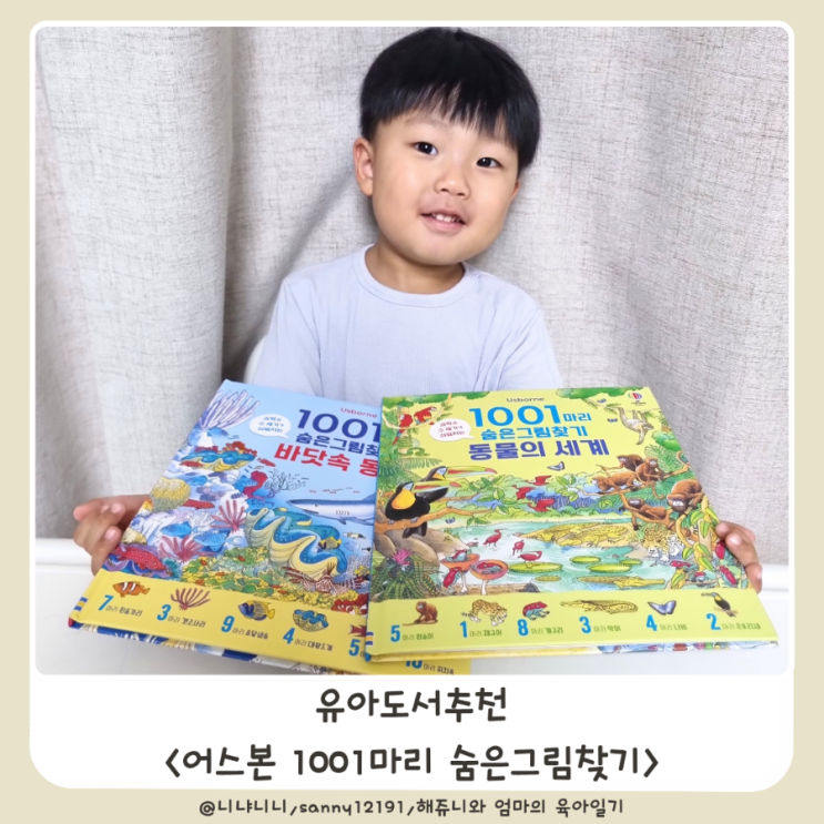  유아도서추천 어스본 1001마리 숨은그림찾기 수세기학습 관찰력 쑥쑥