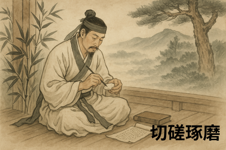   절차탁마(切磋琢磨) — 옥과 뼈를 갈고 다듬는다