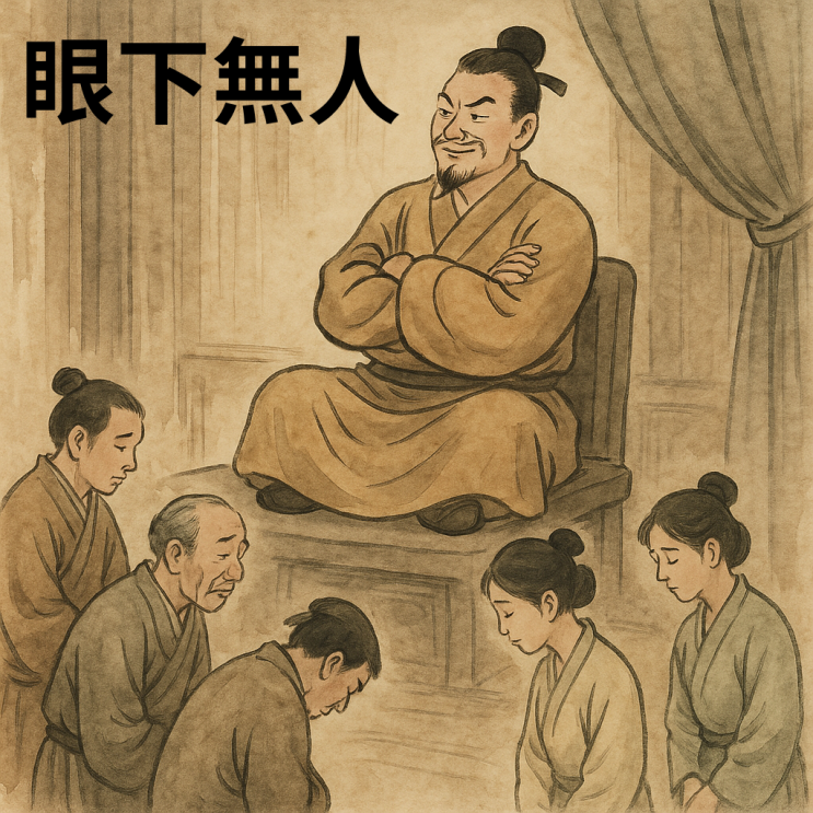   안하무인(眼下無人) — 눈 아래 사람이 없다