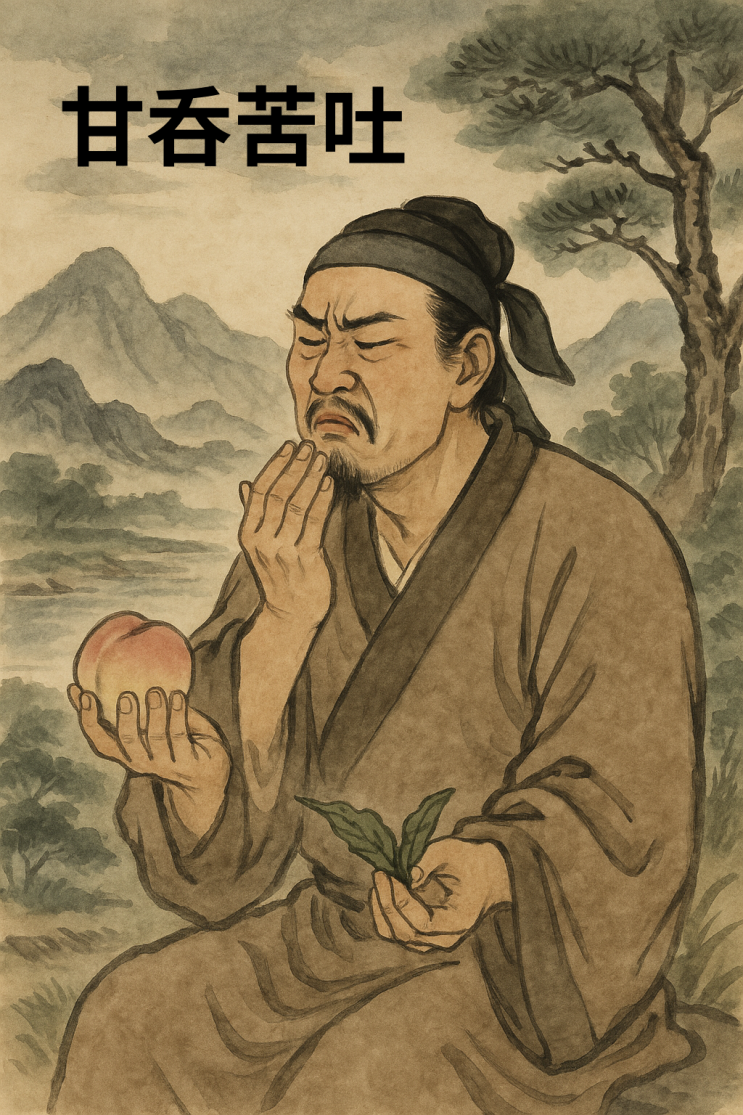   감탄고토(甘呑苦吐) — 달면 삼키고 쓰면 뱉는다