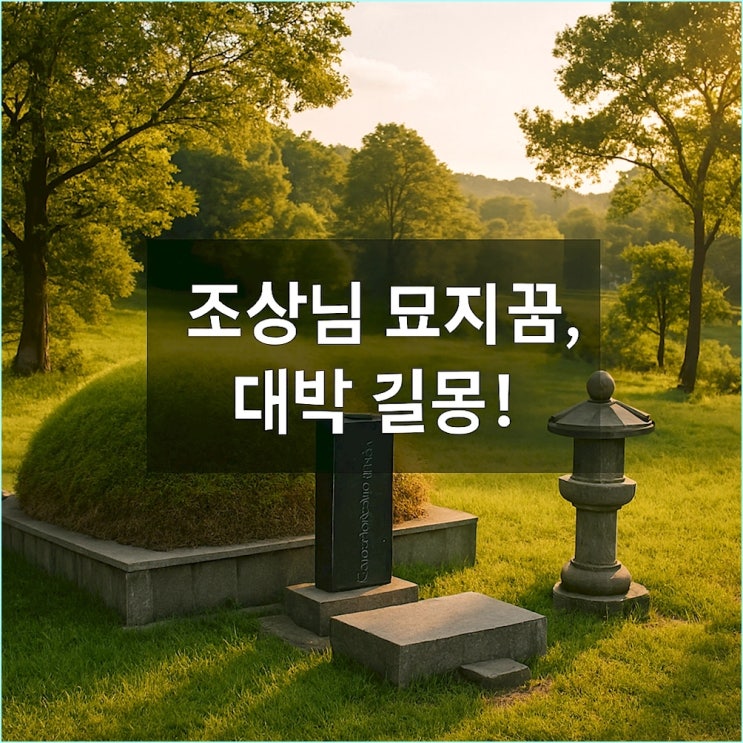  조상님 산소 꿈, 묘지 꿈 해몽 (돈과 사람이 따르는 최고의 길몽 3가지)