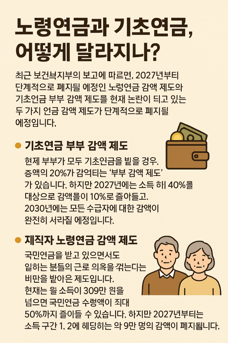  2027년 노인연금제도에 찾아올 변화 - 노령연금.기초연금 감액 폐지 하지만 놓치고 있는 한가지?