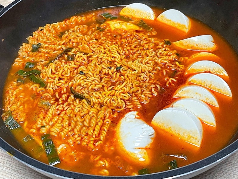순두부 열라면 레시피 해장에 좋은 순두부 라면 2인분