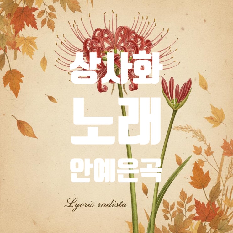 <b>상사화</b>(작곡자 안예은 <b>노래</b>) 가사 해석  <b>노래</b>원곡자
